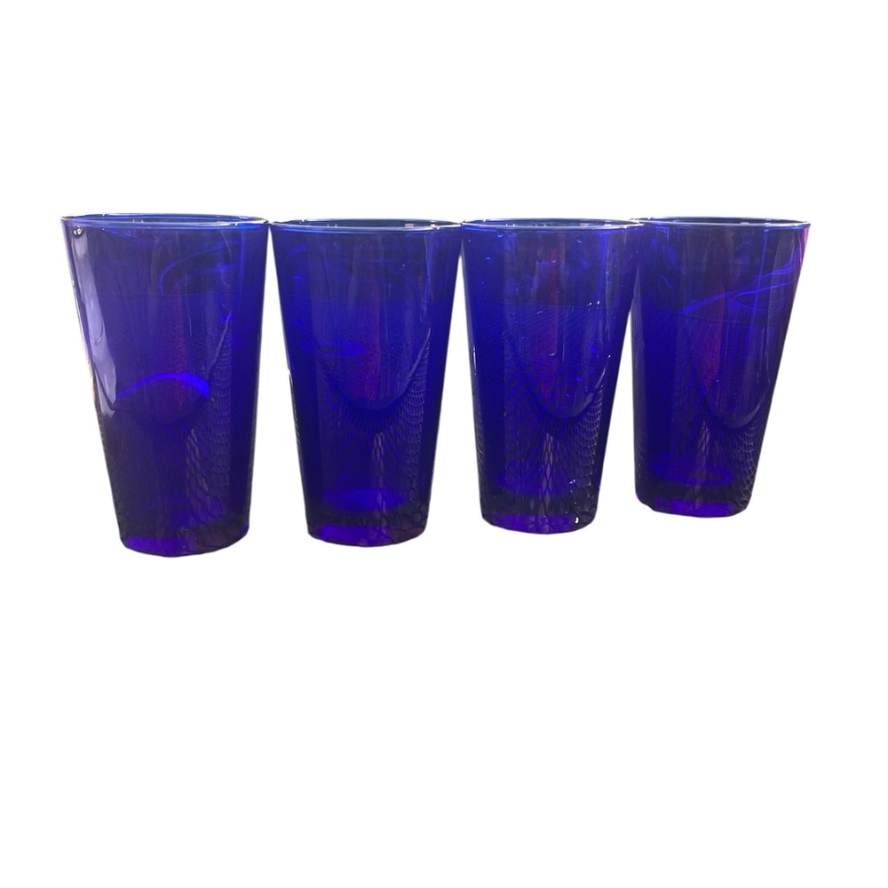 Libbey Blue Glass Tumblers Set